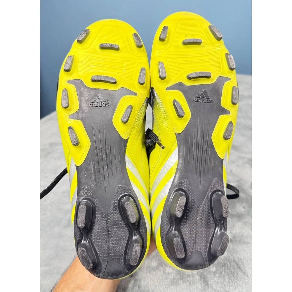 Adidas Predito Predator Soccer Cleats Mens 6 Black Yellow FG Shoes